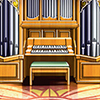 I feel like he could have picked a less drab bench for his organ. Where are the golden tassels and jewel tones?