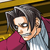 Edgeworth gets really excited about Meatball Night at the courthouse cafeteria.